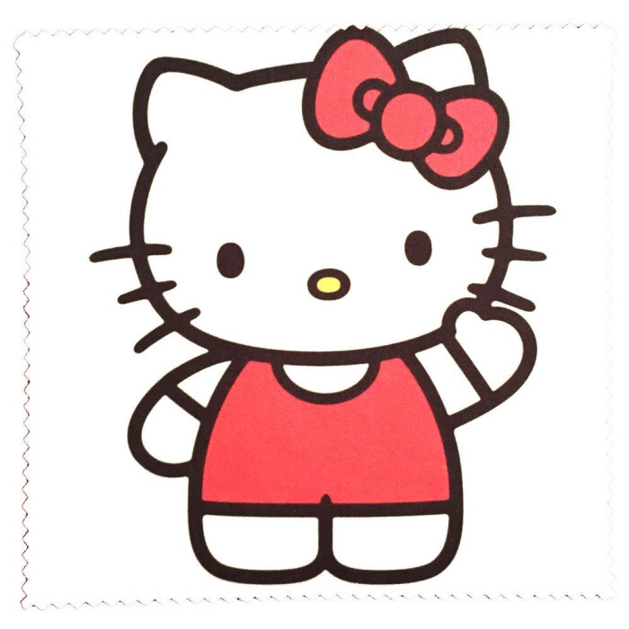 Microfasertuch zum Brille reinigen - Motiv Hello Kitty winkend