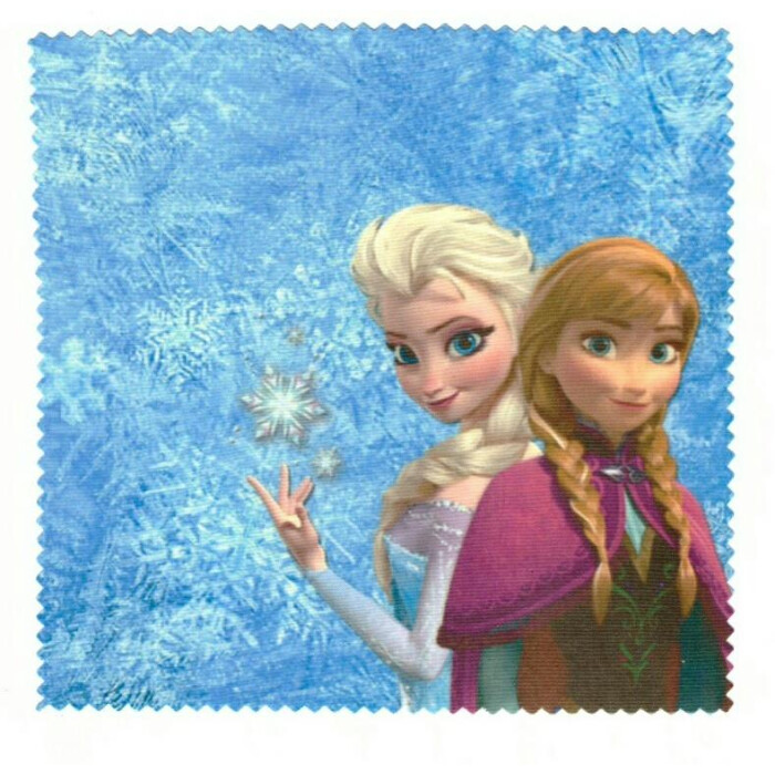 Microfasertuch zum Brille reinigen mit angesagtem Frozen Motiv -  Anna + Elsa