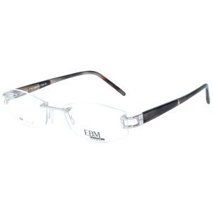 Randlose Damen-Brillenfassung EBM | 1384 PB in Silber mit...