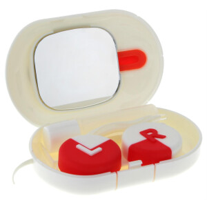 Kontaktlinsen Aufbewahrungsbox MAUS / MOUSE  für alle Arten von Kontaktlinsen weiß