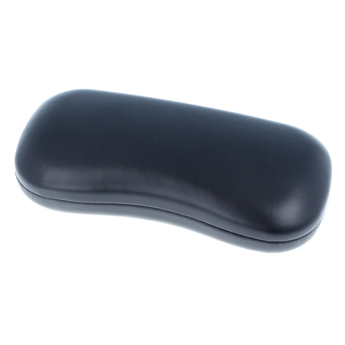 Brillenetui "CHELTENHAM" mit  Metallscharnier im Lederlook in schwarz