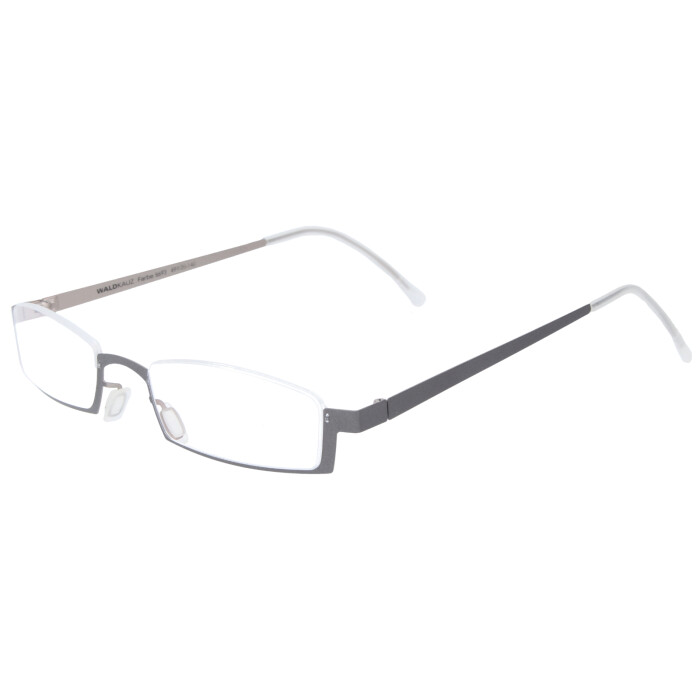 Auffällige Unisex-Brillenfassung - Waldkauz 8693 - in Grau mit Federscharnier