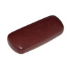 Edles Hartschalen - Brillenetui Fidschi Grain mit Metallscharnier in bordeaux