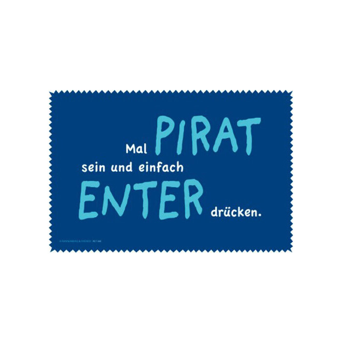 Microfasertuch/ Laptoptuch von Rannenberg & Friends "Enter drücken"