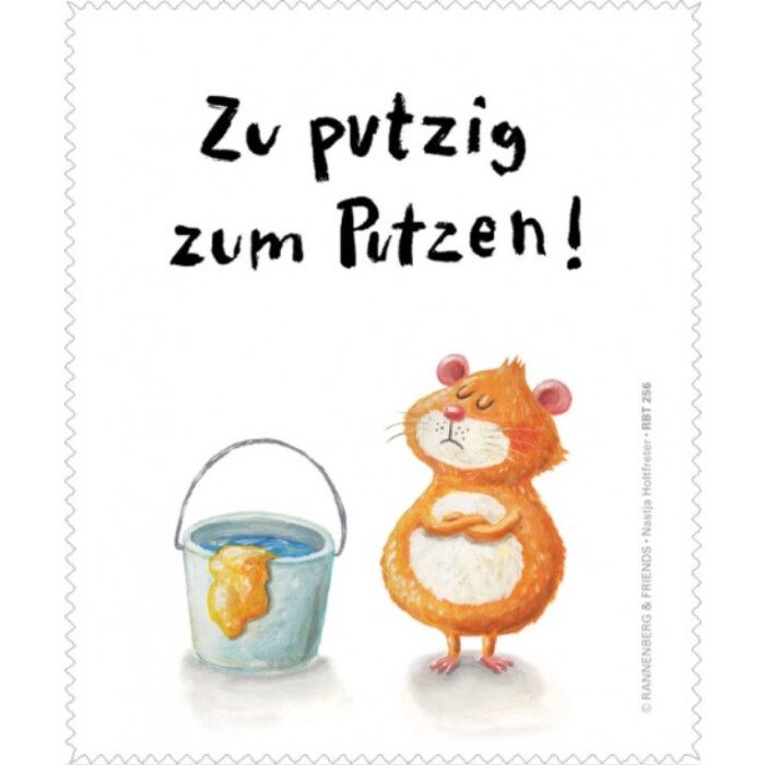 Rannenberg & Friends Microfasertuch / Brillenputztuch "Zu putzig zum putzen" aus recyceltem PET