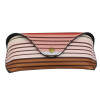 sonniges Brillenetui "CANCUN" mit Druckknopf in Streifen - Design Farbe Rosa