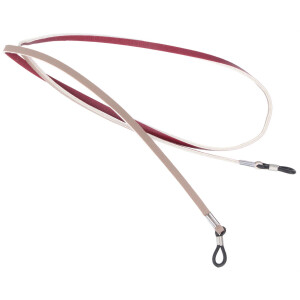 Zweifarbiges Lederband mit Silikonschlaufen in vier...