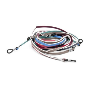 Zweifarbiges Lederband mit Silikonschlaufen in vier...