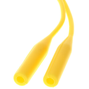 Brillenband aus Silikon mit Tube-Endstück in Gelb rund