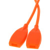 Brillenband aus Silikon mit Tube-Endstück in Orange flach