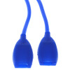Brillenband aus Silikon mit Tube-Endstück in Blau flach
