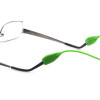 Brillenband aus Silikon mit Tube-Endstück in Grün rund