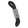 Schlaufenring / Gummischlaufe / Ersatzschlaufe für Brillenketten mit Karabiner in Schwarz - Silber
