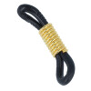 Schlaufenring / Gummischlaufe / Ersatzschlaufe für Brillenketten mit Karabiner in Schwarz - Gold