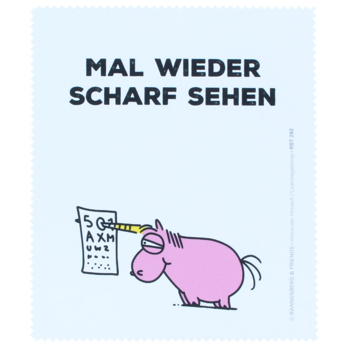 Rannenberg & Friends Brillenputztuch / Microfasertuch "Endlich wieder scharf sehen"