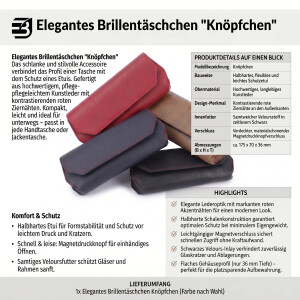 elegantes Brillentäschchen mit Magnetdruckknopf  in...