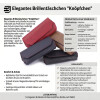elegantes Brillentäschchen mit Magnetdruckknopf  in 4 Farben