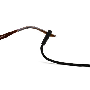 Brillenband mit Silikonende - verschiedene Längen - schwarz - Allergiefrei