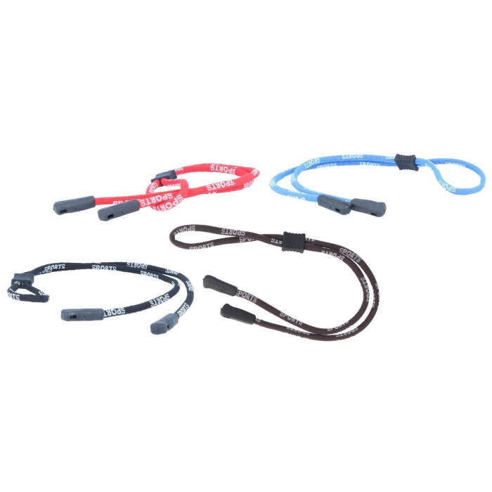 Brillenband / Brillenkordel / Sportband mit Stopper und Grip-Befestigung in 4 Farben