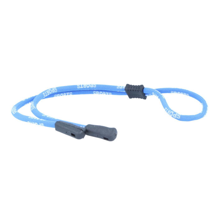 Brillenband / Brillenkordel / Sportband mit Stopper und Grip-Befestigung in Blau