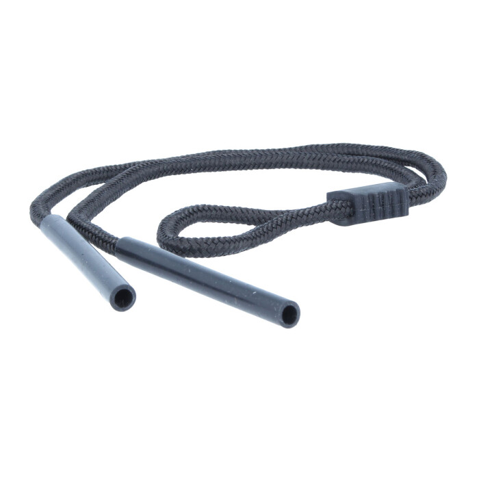 Brillenband mit Stopper und  flexiblem Tube-Endstück mit 3,5 mm Öffnung in Schwarz