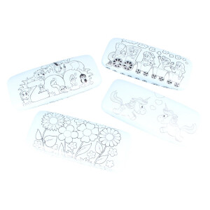 Brillenetui zum selbst aus- und bemalen Eisenbahn ohne Permanent-Marker