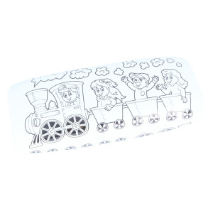 Brillenetui zum selbst aus- und bemalen Eisenbahn mit 8-er Permanent-Marker