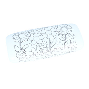 Brillenetui zum selbst aus- und bemalen Blumen mit 8-er...