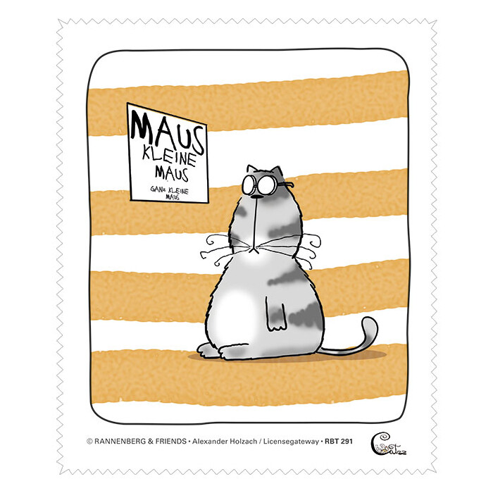 Rannenberg & Friends Microfasertuch / Brillenputztuch "Catzz - Sehtest"