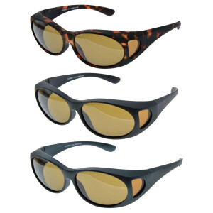 Solarprotection Überbrille - oval | Polarisierend +...