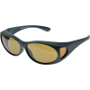 Solarprotection Überbrille - oval |  Polarisierend + Kontraststeigernd + Rückflächenentspiegelt - grau matt - braun