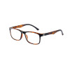 Fertiglesebrille LIBERTY mit Federscharnier und Einstecketui braun +3,00 dpt
