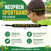 Neopren Sportband für Kinder in schwarz mit Print Palmen