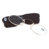ZWICKER / KNEIFER aus Metall als Not Lesehilfe / Not Lesebrille  Gold +3,50 dpt