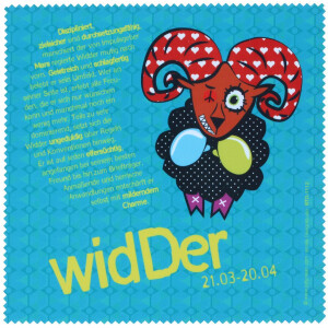 Polyclean Microfasertuch mit Motiv  "WIDDER"