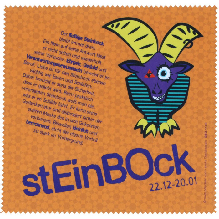 Polyclean Microfasertuch mit Motiv  STEINBOCK
