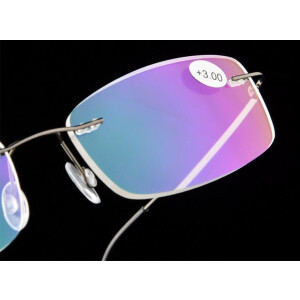 FlexRimless - Fertiglesebrille / Lesehilfe - randlos +1,00 dpt Gold