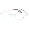FlexRimless - Fertiglesebrille / Lesehilfe - randlos +1,00 dpt Gold