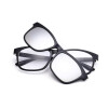 Bifokal - Brille (Zweistärkenbrille) in schwarz mit 3 verschiedenen Sonnenschutz-Clips