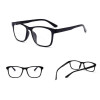 Bifokal - Brille (Zweistärkenbrille) in schwarz mit 3 verschiedenen Sonnenschutz-Clips +1,50 dpt