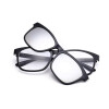Bifokal - Brille (Zweistärkenbrille) in schwarz mit 3 verschiedenen Sonnenschutz-Clips +1,50 dpt