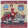 La Kelnet Microfasertuch - Vintage - American Diner