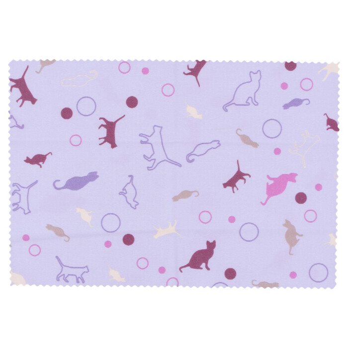 Vitrus Microfasertuch - Katzen - violett