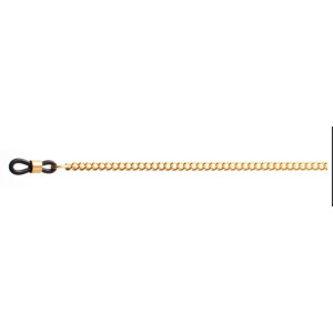 Rundpanzer-Brillenkette vergoldet - nickelfrei