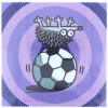 La Kelnet Microfasertuch - Comic - Igelfußball  violett