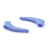 Anti-Rutsch Sportbügelenden / Fassungshalter 5,9 x 2,7  - Länge 36 mm in verschiedenen Farben Denim Hellblau