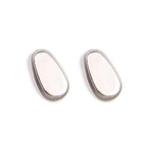 Nasenpads / Nasenpolster Tropfenform in Silber -...