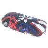 Stylisches Motiv-Brillenetui "Shoes" mit Metallscharnier in schwarz