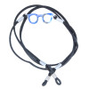 wunderschöne Kunstleder-Brillenkette mit einer Brille als Verzierung