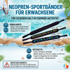 Neopren-Sportband für Brillen mit Motiv in Schwarz